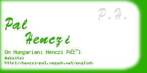 pal henczi business card